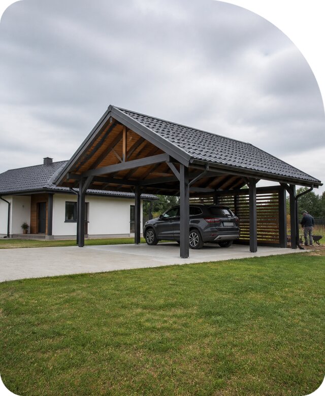 Строительство двускатного навеса в Дзержинском от 76755 р | РадиДОМА-Дзж